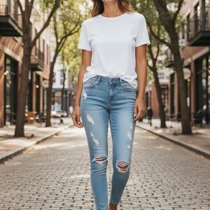 PacSun Distressed Light Blue *‎ Perfect Fit Jeggings * Size 25